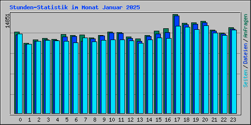 Stunden-Statistik im Monat Januar 2025